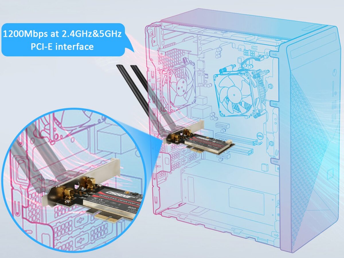 DW1200BT Wireless PCIE Card