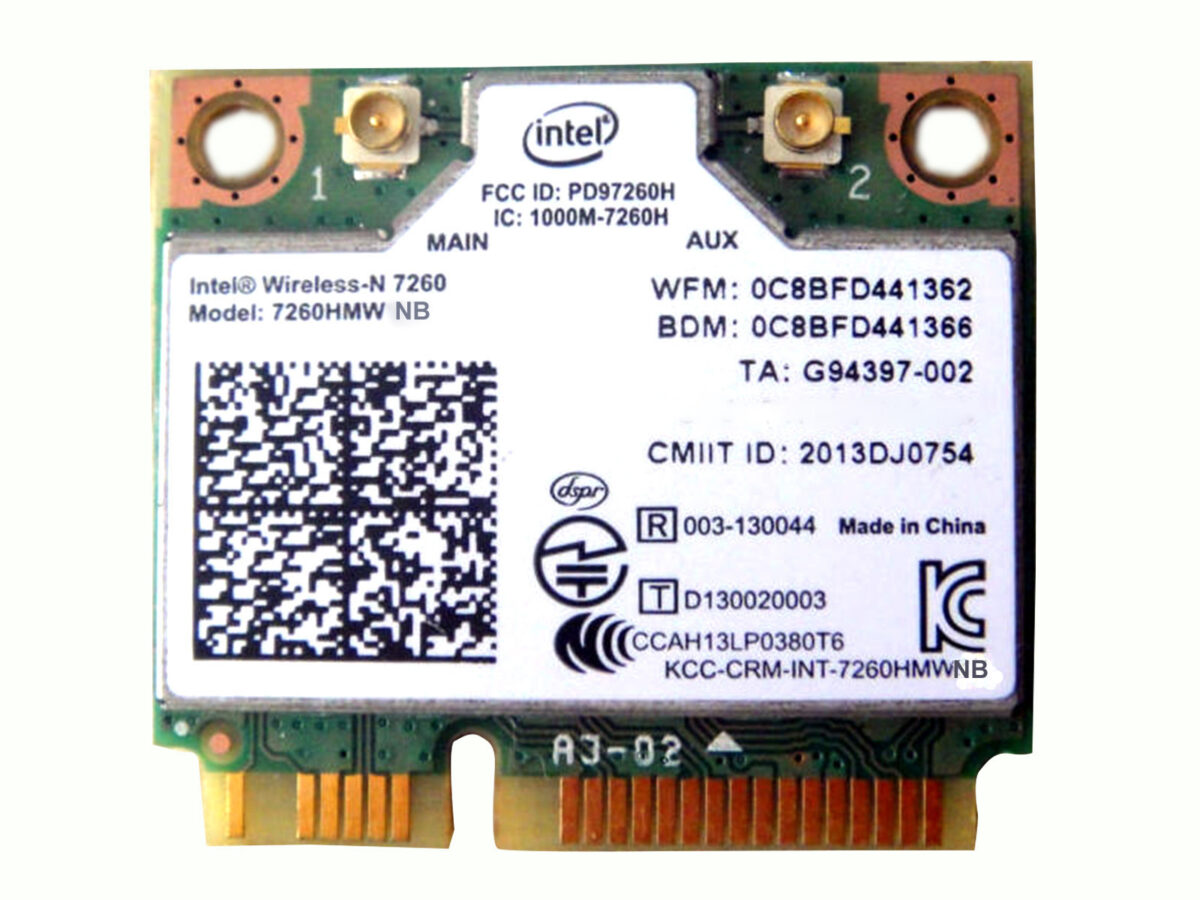 intel 7260HMW NB