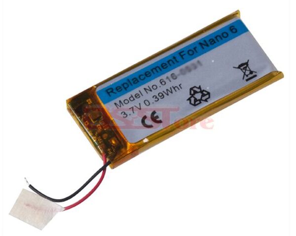 Internal Li-ion Battery Repair Part Replacement for Apple iPod Nano 6 6th