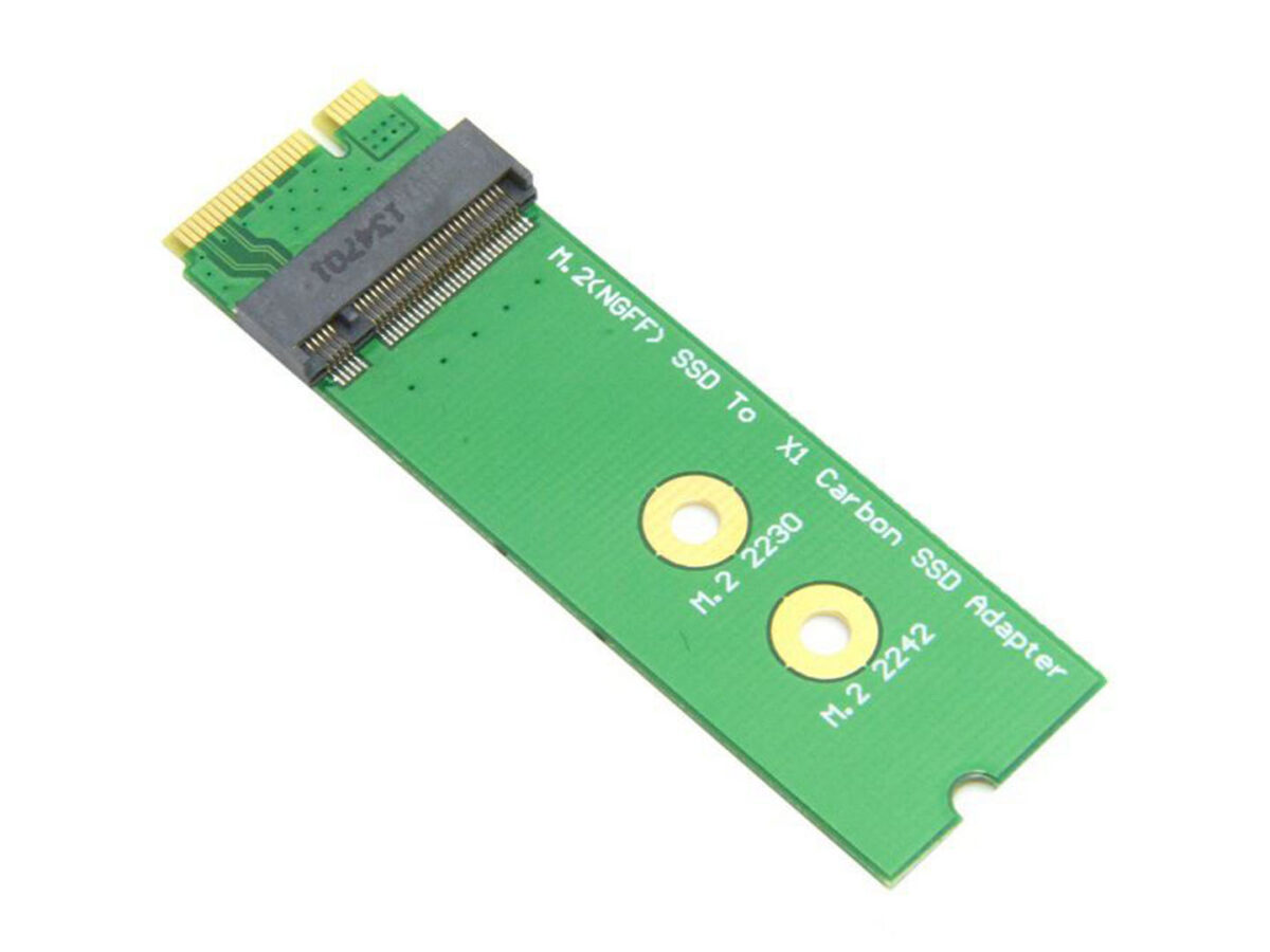 Mini PCI-E 2 Lane 30mm 42mm SSD to Lenovo ThinkPad 1 Adapter