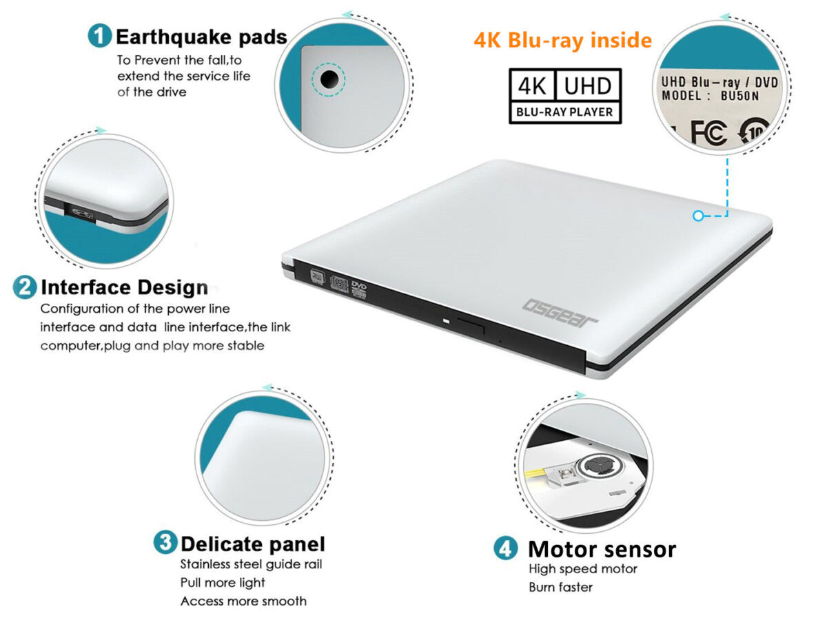 USB 3.0 Aluminium Burner Writer